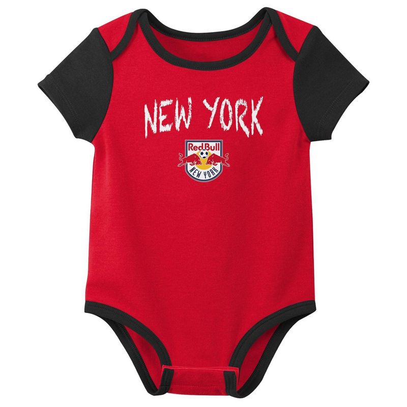 MLS New York Red Bulls Infant Girls&#39; 3pk Bodysuit, 4 of 5
