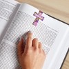 Juvale 24 Pack Christian Magnetic Bookmarks, Floral Cross Bookmarks, Religious Magnet Book Page Markers (12 Designs) - 2 of 4