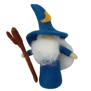 Slickblue Handmade Wizard Felt Ornament – 5"x3.5" Unique Decor for Your Magical Collection - 1 of 3