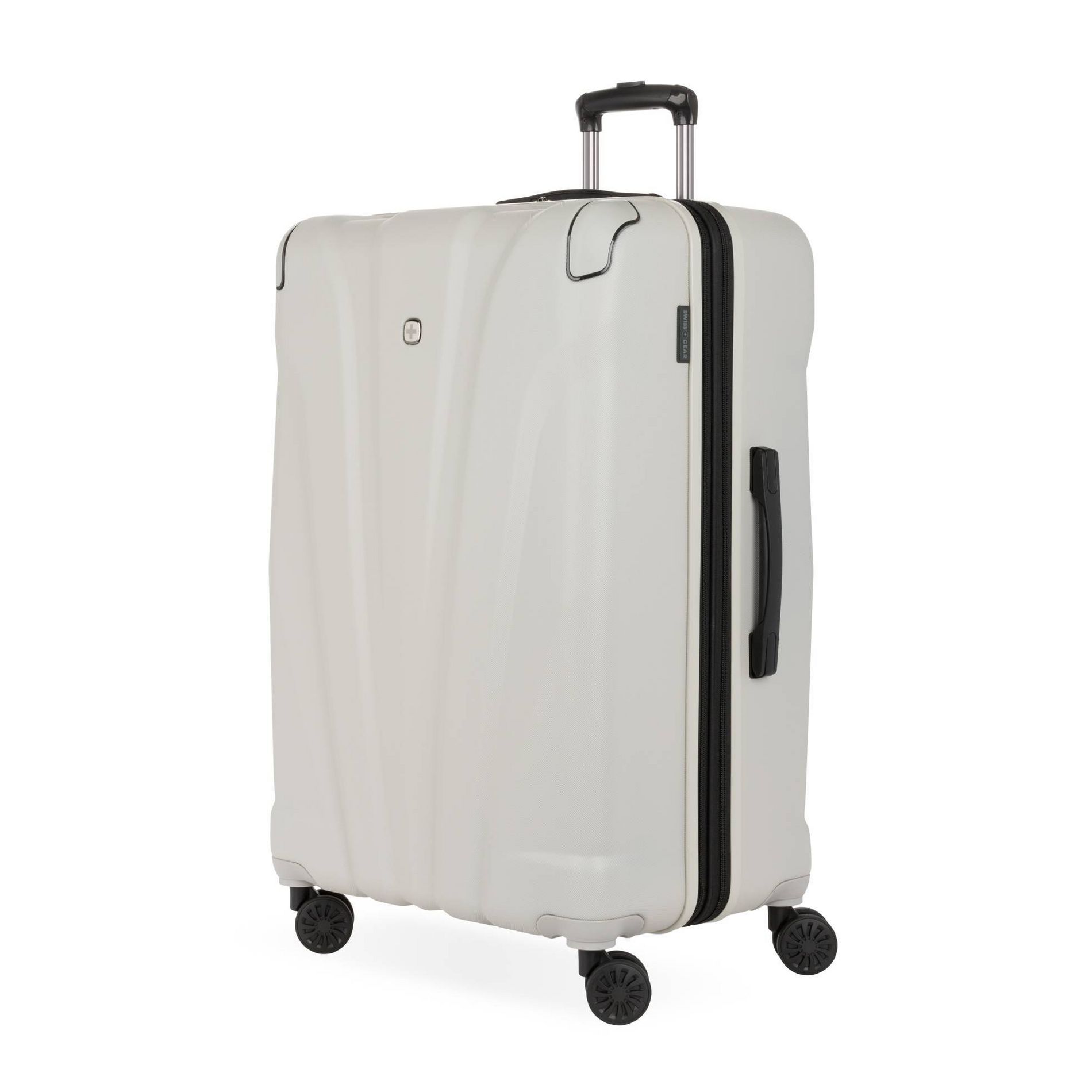 SWISSGEAR Cascade Hardside Large Checked Spinner Suitcase - Sustained Gray: 8-Wheel, Telescoping Handle