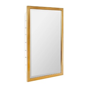 Head West 16"x26" Brushed Gold Recessed Medicine Cabinet with Beveled Mirror - 1 of 4
