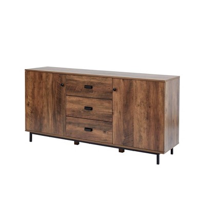 Brooklyn Sideboard With Metal Legs And Handles Brown - Teamson Home ...