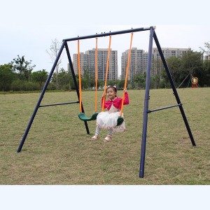 TopComfy Playground Swings for Outdoor Swing Set, Children Outdoor Playset Place, Suitable for Garden, Courtyard, Blue,102”*74”*71" - 1 of 4
