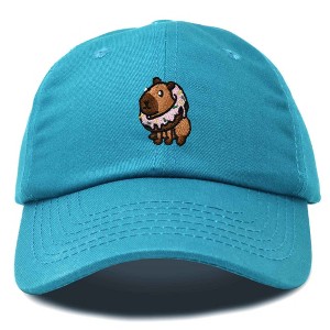 Dalix Capybara Donut Cap Embroidered Dad Baseball Hat Cotton Adjustable Womens - 1 of 4