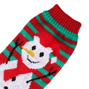 iMountek Pet Christmas Turtleneck Sweater for Small Medium Kitten Puppy Cats Dogs Snowman - 1 of 4
