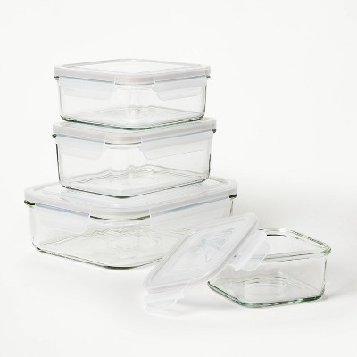 8pc (Set of 4) Glass Food Storage Container Set Clear - Figmint Missing items/accessories