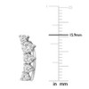 CREATED FOREVER | Sterling Silver 1 1/3 CT TW Lab-Grown Diamond Climber Earrings - 3 of 4