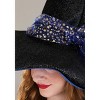 HalloweenCostumes.com One Size Girl Girls' Twilight Witch Hat Halloween Costume Accessory, Black/Blue - 4 of 4