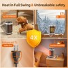 1500W Portable Ceramic Space Heater with Adjustable Thermostat, Tip-Over & Overheat Protection, Quiet Indoor Use, Small Room/Office Heater. - 4 of 4