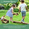 Acadia Outdoor Balance Beam for Kids: Set of 2 Acacia Wood Montessori Toy for Gross Motor Skills | Toddler Balancing Beams for Outdoor Obstacle Course - 4 of 4