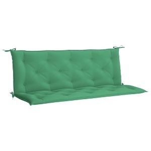 vidaXL Indoor/Outdoor Bench Cushions 2 pcs, Non-slip, Water-Repellent, Green 59.1"x19.7"x2.8" - 1 of 4