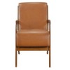 24.5"Walnut Finish Sleek Design Accent Chair - 3 of 4