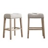 NicBex Saddle Bar Stools Set of 2, Fashion Wooden Upholstered Counter Stool Chair for Bar, Kitchen - 3 of 4