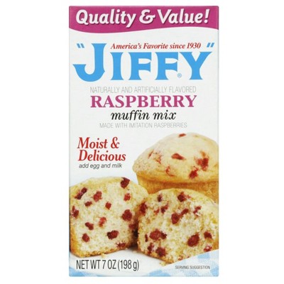 JIFFY Raspberry Muffin Mix 7oz Box (Pack of 4)