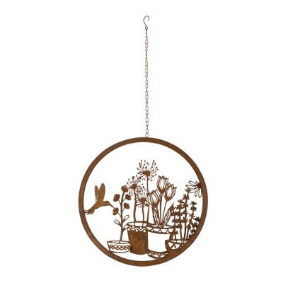 Melrose Hummingbird Garden Wall Plaque 16"D