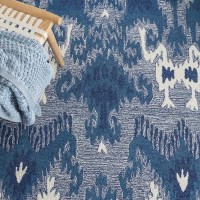 Hand-tufted Artisan Blue Wool 8' x 10' Rectangular Area Rug