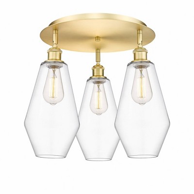 Cindyrella - 3 Light Flush Mount In Industrial Style-14.5 Inches Tall and 18.75 Inches Wide