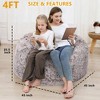 Bean Bag Chair Cover Only, Soft Plush Bean Bag Cover No Filler for Adults Kids, Washable Bean Bag Couch Cover - 2 of 4