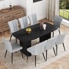 9-Piece Dining Set with MDF Table and 8 PU Chairs - 2 of 4