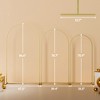 Metal Arch Backdrop Stand Set of 3, 7/6.5/6 ft Wedding Arch Frame, Balloon Backdrop Arch Stand Set for Birthday Party, Bridal Shower, Graduation - 3 of 4