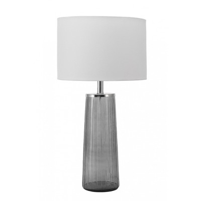 nuLOOM Wylie Glass 22" Table Lamp Lighting - Gray 22" H x 12" W x 12" D