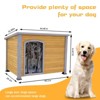 Kumasinova 45" Solid Wood Dog House for Outdoor and Indoor Use,Insulated Dog Kennel with Waterproof Curtain & Mat,Large Dog Crates for Medium Dogs - 2 of 4