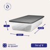 Homz 41-Quart Plastic Multipurpose Stackable Storage Container Bins with Gray Latching Lid for Home and Office Organization, Clear (4 Pack) - 4 of 4