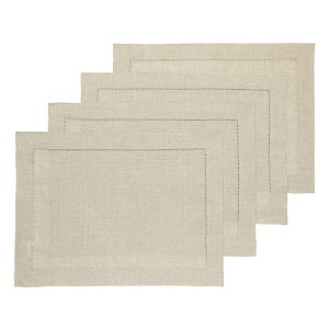 Solino Home Linen Classic Hemstitch Placemats - 1 of 4