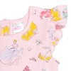 Disney Princess Mulan Belle Ariel Cinderella Sleeveless Romper Pink - 4 of 4