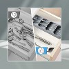 LunaLulinlk Kitchen Drawer Organizer Silverware Organizer for Kitchen Storage Tray Box for Cutlery Spoon Knife and Fork Partition Storage Gray - 4 of 4