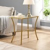 Palin Glass Top Accent Table Antique Gold - Carolina Chair & Table - image 4 of 4