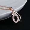 18K Rose Gold over Sterling Silver Rose Bud with Singapore chain - 2 of 4