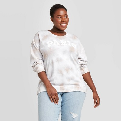 plus size white sweatshirt