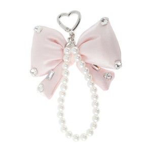 Unique Bargains Faux Pearl Bow Handbag Charms Keychains 1 Pc - 1 of 4