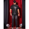 Lars Amadeus Men's Sequin Party Short Sleeve Metallic Club Glitter T-Shirts - 3 of 4