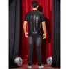 Lars Amadeus Men's Sequin Party Short Sleeve Metallic Club Glitter T-Shirts - image 3 of 4