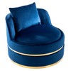 CAVINAS Accent Chair, 360 Degree Swivel Accent Chair Velvet Modern Upholstered Barrel Chair Over-Sized Soft Chair with Seat Cushion - 4 of 4