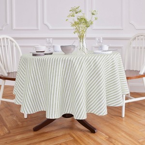 Solino Home Linen Stripe Round Tablecloth | Amalfi - 1 of 4