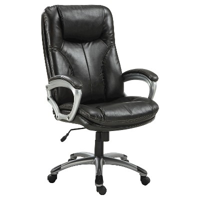 Serta Executive Big&Tall Office Chair, Puresoft Faux Leather, Roasted Chestnut