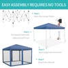 Canopy 10 x 10 FT Pop Up, Canopy with Mosquito Netting, Wheeled Carry Bag, Heavy Duty Sun Shade for Patio, Backyard - 4 of 4