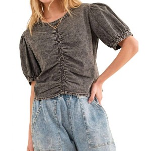 Women's Give Us Time Shirring Top - And The Why - 1 of 3