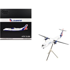 ATR 72-200 Commercial Aircraft "Cubana de Aviacion" (CU-T1548) White with Red and Blue Tail 1/200 Diecast Model by GeminiJets - 1 of 4
