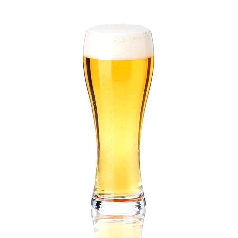 True Wheat Beer Glasses, Pilsner Beer Glass, Craft Brew Lovers Glassware, 23 Ounce, Large Beer Glasses, Set of 4 Pilsner Glasses, Clear Glass, 4 of 8