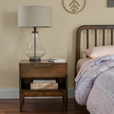 Cassie Mid-century Modern Nightstand Walnut/white - Buylateral : Target