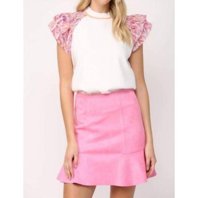 Women's Faux Suede Skirt - Fate by LFD
