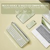 Upgraded Wireless Keyboard, Retro Typewriter Style with Integrated Stand, USB-C/Bluetooth with Cute Round Keycaps for Multi Device for Win/Mac - 3 of 4