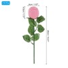 Unique Bargains Rose Shape Romantic Velvet Ring Box Jewelry Storage - 2 of 4