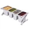 YIYIBYUS Expandable Stainless Steel Spice Rack with 3 1/9 Pans 1 1/6 Pan 4 Ladles - 2 of 4