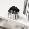 iDESIGN Forma Polished Stainless Steel Sink Organizer Set with Sponge and Scrubby: Kitchen Storage, Hand Wash, 3.5" Height - 3 of 4