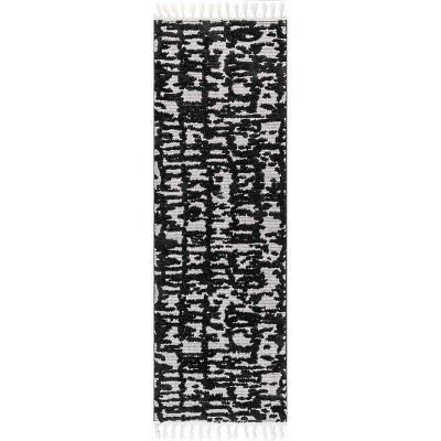 Nuloom Cosette Abstract High Low Textured Tassel Indoor Area Rug